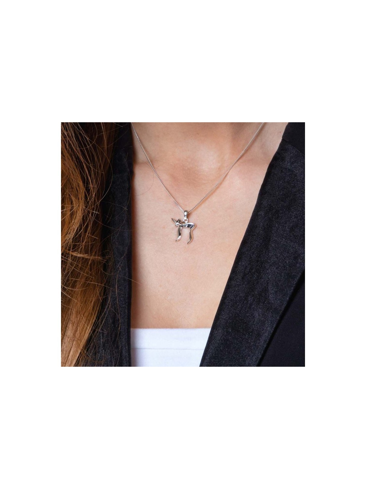 Sterling Silver Necklace Chai Hebrew Le... | Chai Necklaces & Pendants