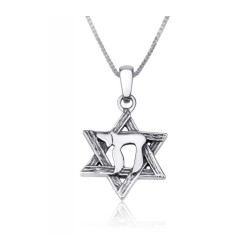 Collier pendentif en argent sterling gravé... | Colliers et pendentifs Chai