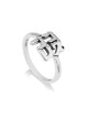 Bague en argent sterling avec lettres hébraïques découpées de... | Anneaux juifs