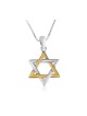 Sterling Silver Pendant Necklace Two Tone... | Jewish Gift from Israel