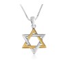 Sterling Silver Pendant Necklace Two Tone... | Jewish Gift from Israel