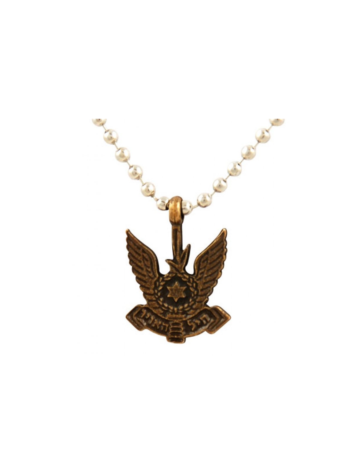 Necklace Israeli Army Air Force Emblem IDF Bronze Pe... | Israeli Army