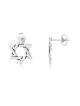 Sterling Silver Earrings Interlocking Star of David | Earrings