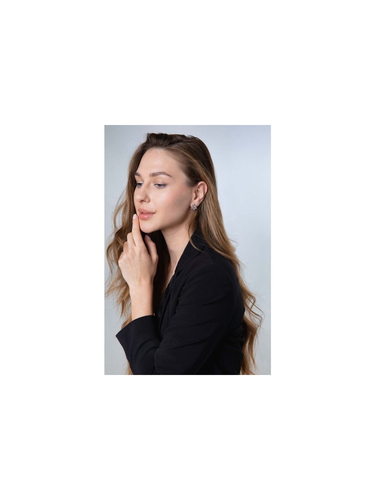 Sterling Silver Earrings Interlocking Star of David | Earrings