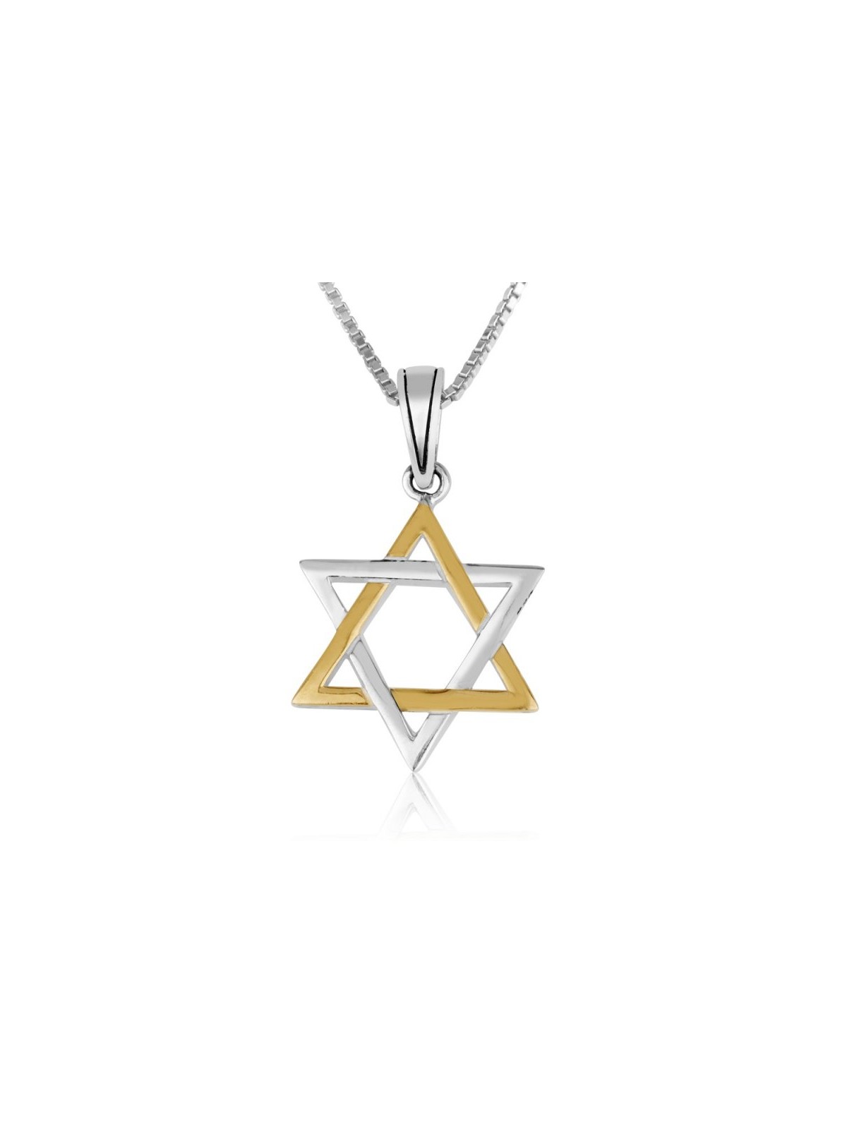 Sterling Silver and Gold Plated Pendant N... | Jewish Gift from Israel