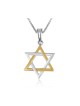 Sterling Silver and Gold Plated Pendant N... | Jewish Gift from Israel