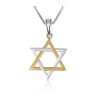 Sterling Silver and Gold Plated Pendant N... | Jewish Gift from Israel