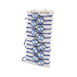 Good Luck Blue Cord Bracelets with Flag of Israel ... | Bracelet Packs