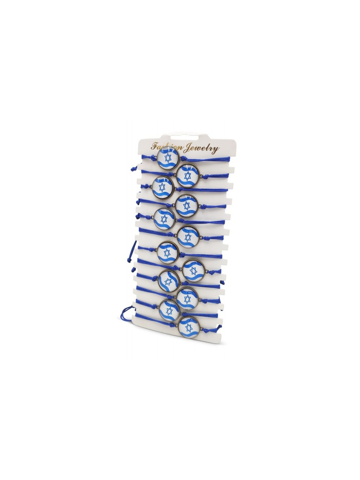 Good Luck Blue Cord Bracelets with Flag of Israel ... | Bracelet Packs