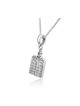 Sterling Silver Necklace Ten Commandments Tablet D... | Jewish Pendant
