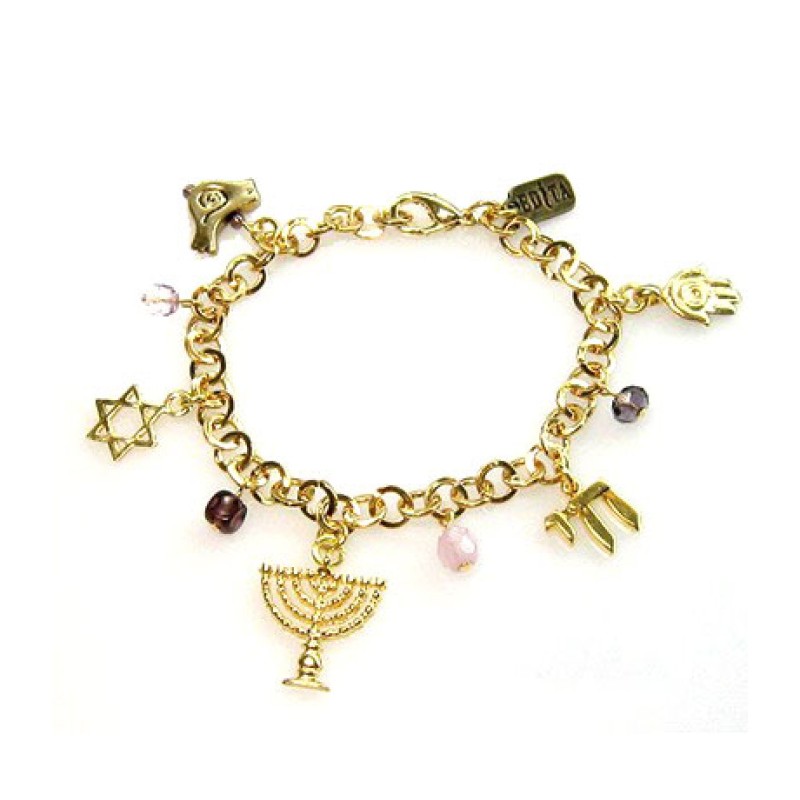 Judaica Charm Bracelet by Edita | Bracelet by Edita Jewelry