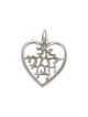 Rhodium Plated Gold Filled Heart Shape Ani Ledodi ... | Jewish Pendant