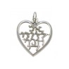 Rhodium Plated Gold Filled Heart Shape Ani Ledodi ... | Jewish Pendant