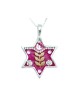 Pink Star of David Necklace by Ester S... | Necklaces by Esther Shahaf