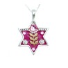 Pink Star of David Necklace by Ester S... | Necklaces by Esther Shahaf