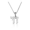 Sterling Silver Chai Pendant Necklace w... | Chai Necklaces & Pendants