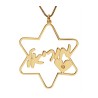 18K Gold Plated Star of David Heart Hebrew N... | Personalized Jewelry