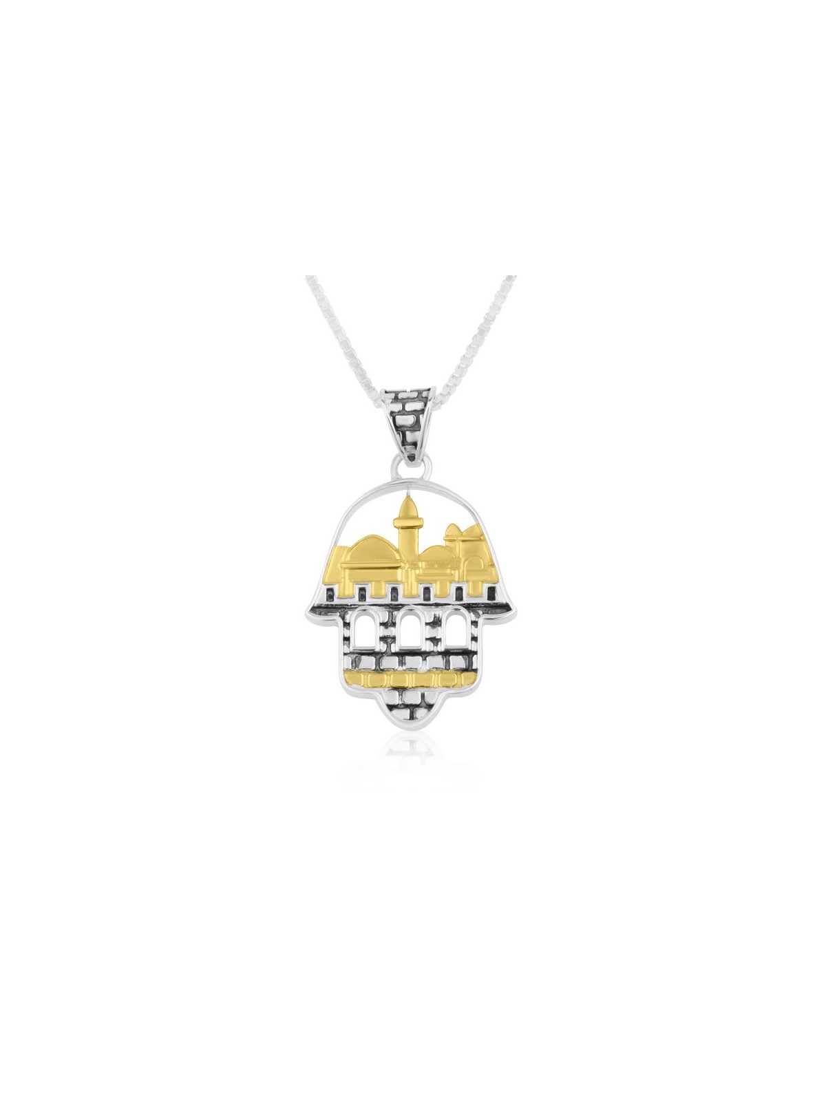 Collier en argent sterling avec stylo Hamsa décoratif... | Collier Hamsa