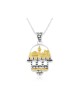 Collier en argent sterling avec stylo Hamsa décoratif... | Collier Hamsa