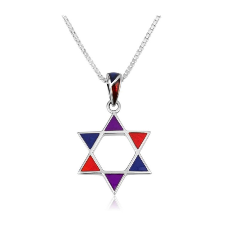 Sterling Silver Pendant Necklace Star of ... | Jewish Gift from Israel