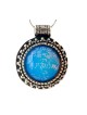 Silver Opalite Shema Yisrael Stone | Jewish Pendant