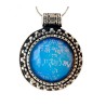 Silver Opalite Shema Yisrael Stone | Jewish Pendant