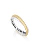 Sterling Silver and Gold Plated Double Ring This Too... | Jewish Rings