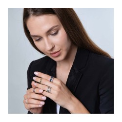 Sterling Silver and Gold Plated Double Ring This Too... | Jewish Rings