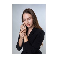 Sterling Silver and Gold Plated Double Ring This Too... | Jewish Rings