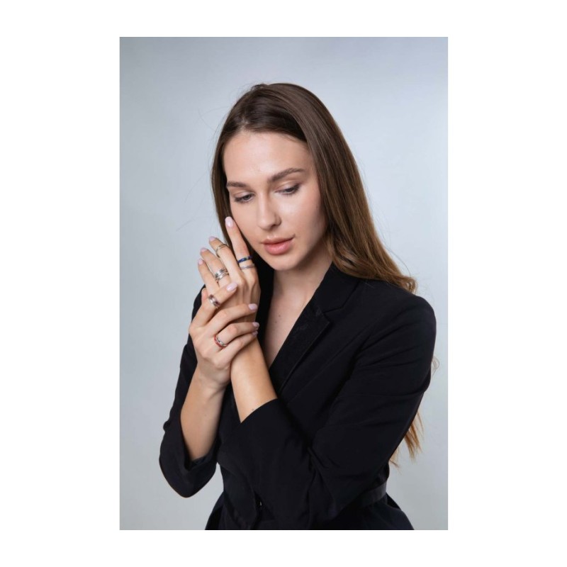 Sterling Silver and Gold Plated Double Ring This Too... | Jewish Rings