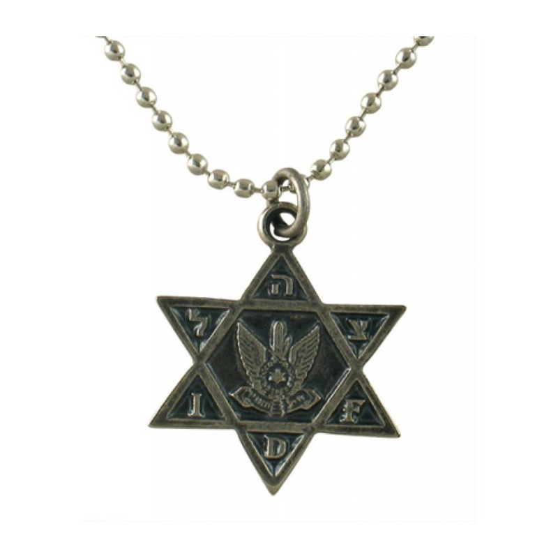 Necklace with Star of David Pendant and Air Force Em... | Israeli Army