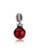 Sterling Silver Red Pomegranate Charm with stones | Judaica Charms