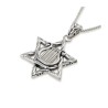 Sterling Silver Pendant Necklace Lyre of King Davi... | Jewish Pendant