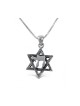 Star of David with Hebrew Chai 925 Ster... | Chai Necklaces & Pendants