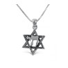 Star of David with Hebrew Chai 925 Ster... | Chai Necklaces & Pendants