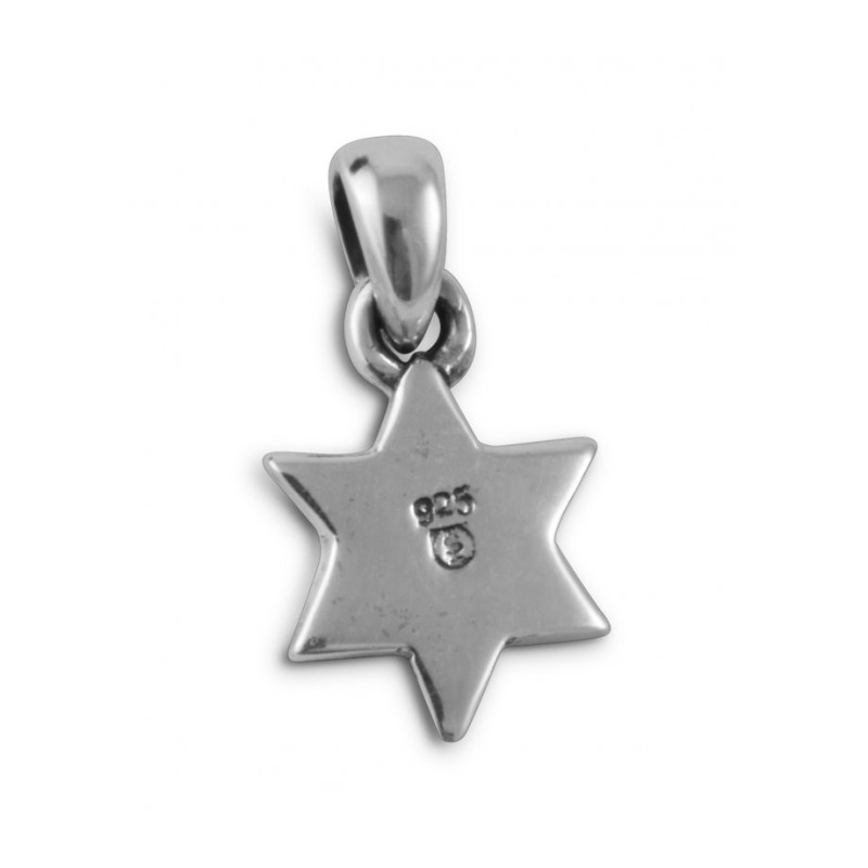 Étoile de David avec petite opale de culture en argent sterling 925... | AJDesign