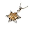 Sterling Silver Pendant Necklace with 14K Plated G... | Jewish Pendant