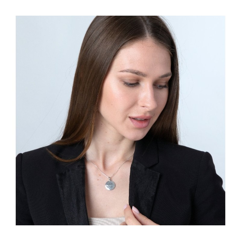 Sterling Silver Pendant Necklace Hebrew Engraved S... | Jewish Pendant