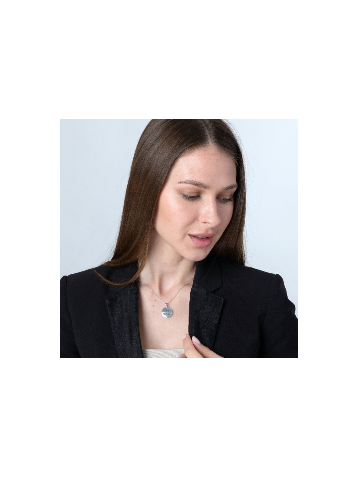 Sterling Silver Pendant Necklace Hebrew Engraved S... | Jewish Pendant