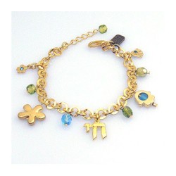 Flower Hamsa and Chai Bracelet by Edita | Bracelet by Edita Jewelry