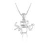 Sterling Silver Pendant Necklace Am Yisrael Chai H... | Jewish Pendant