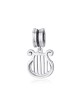 Sterling Silver Harp Charm | Judaica Charms