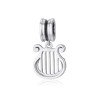Sterling Silver Harp Charm | Judaica Charms