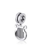 Sterling Silver Harp Charm | Judaica Charms