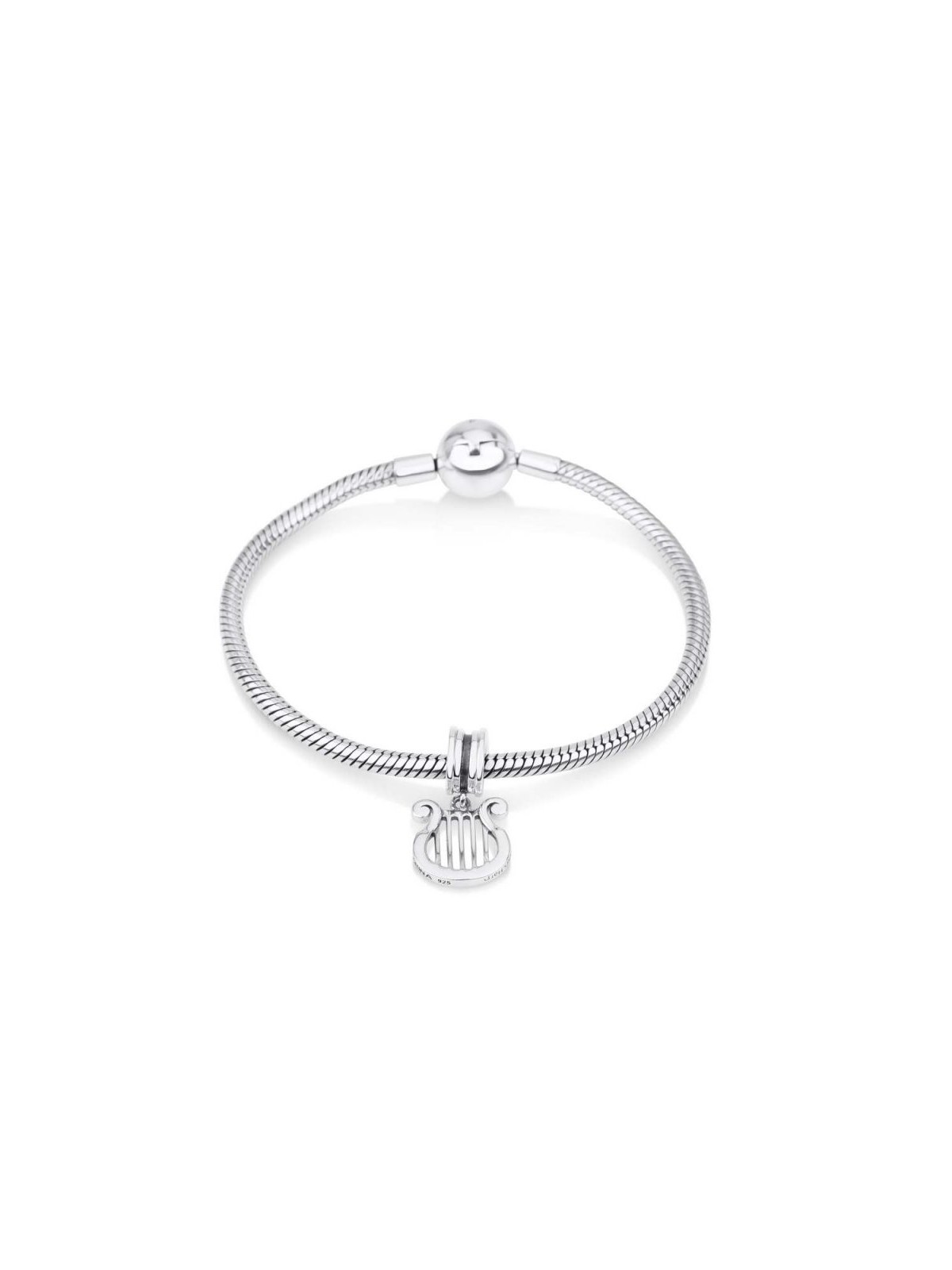 Charme de harpe en argent sterling | Charmes judaïques