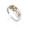 Two Tone Sterling Silver and Gold Plated Ring Messia... | Jewish Rings
