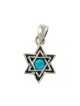 Opal and Silver Star of David Pendant | Opal Star of David Necklaces