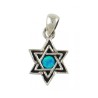 Opal and Silver Star of David Pendant | Opal Star of David Necklaces