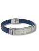 Bracelet en cuir bleu avec plaque centrale Th... | Bracelets - jusqu'à 10 $