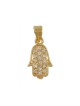 Gold Filled Zirconium Hamsa Pendant | Hamsa Necklace